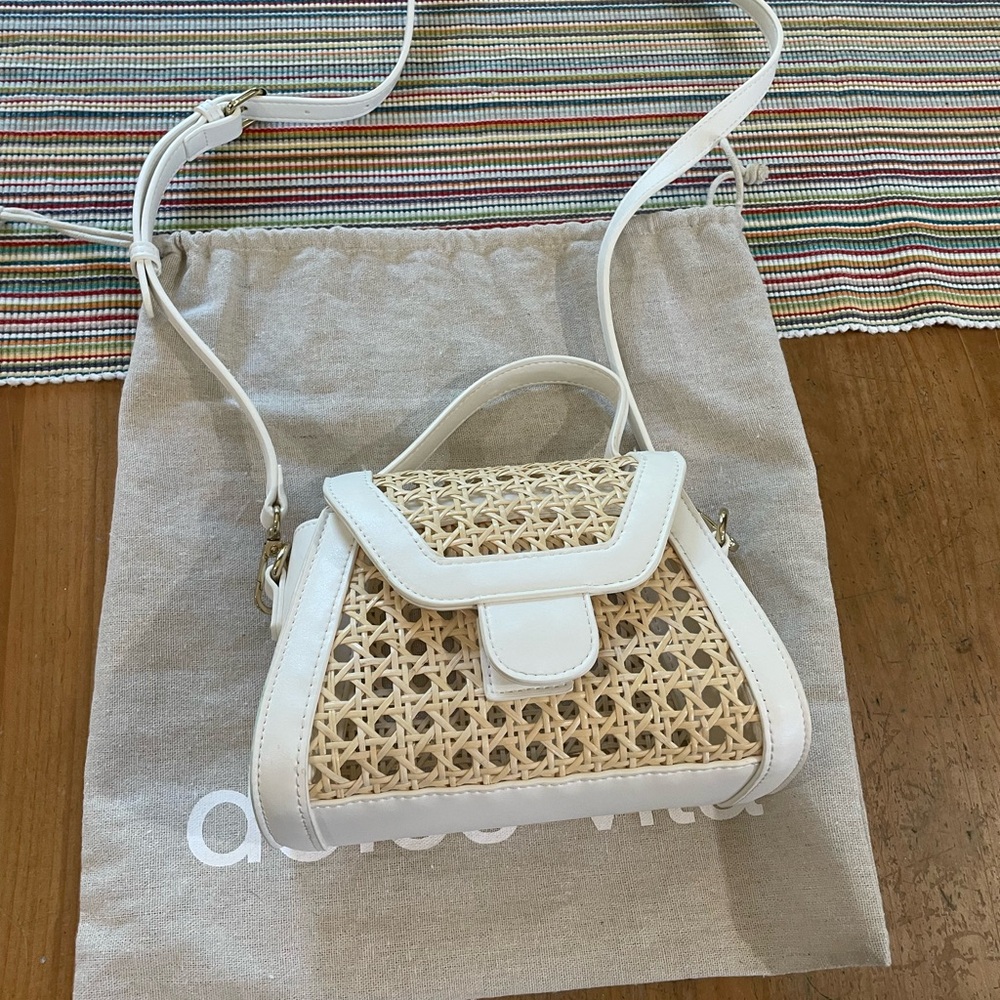 Dolce Vita White and Tan Purse